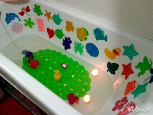 Липучки в ванну для детей