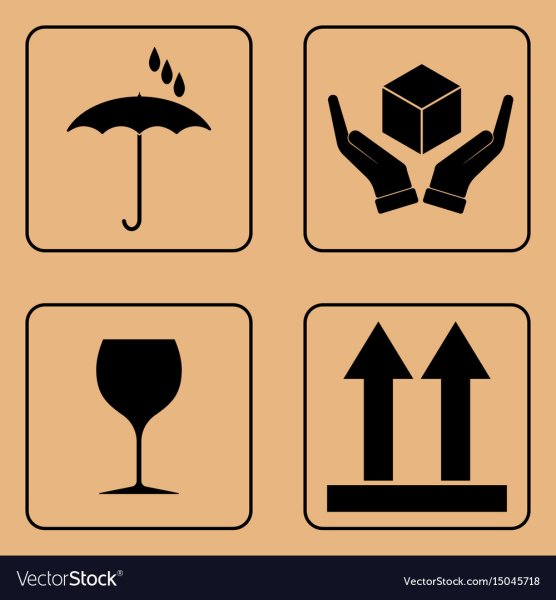 Хрупкое наклейка