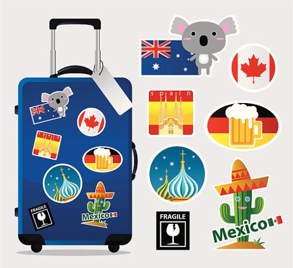 Наклейки путешественника