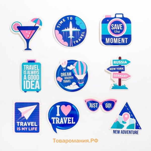 Ретро наклейки на чемодан путешественника