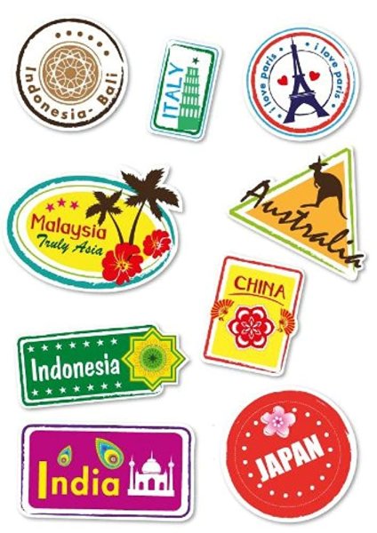Наклейки путешественника