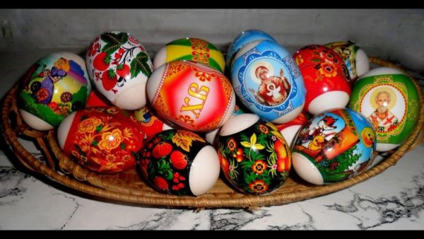 Наклейки "пасхальные яйца"