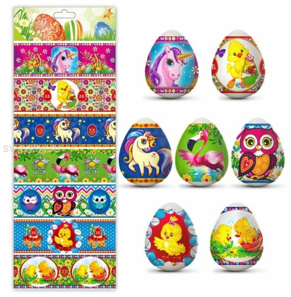 Термонаклейки на яйца пасхальные
