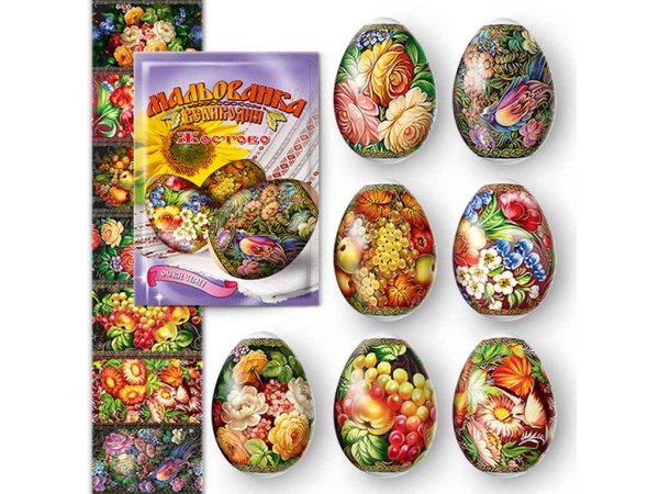 Наклейки с иконами на яйца