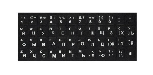 Прозрачные наклейки на клавиатуру ноутбука