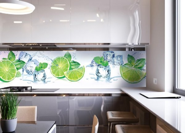 Панель АБС фотопечать "лайм" (фартук) (3,0*0,6м) *1