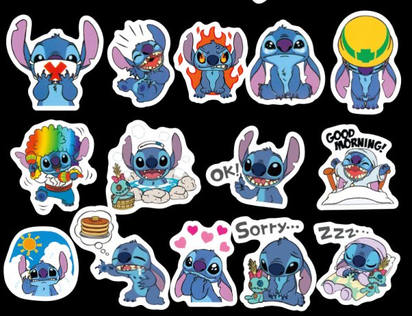 Наклейки со стичем