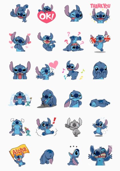 Наклейки Lilo и Стич