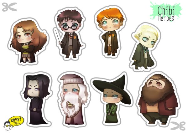 Стикеры Гарри Поттер для распечатки