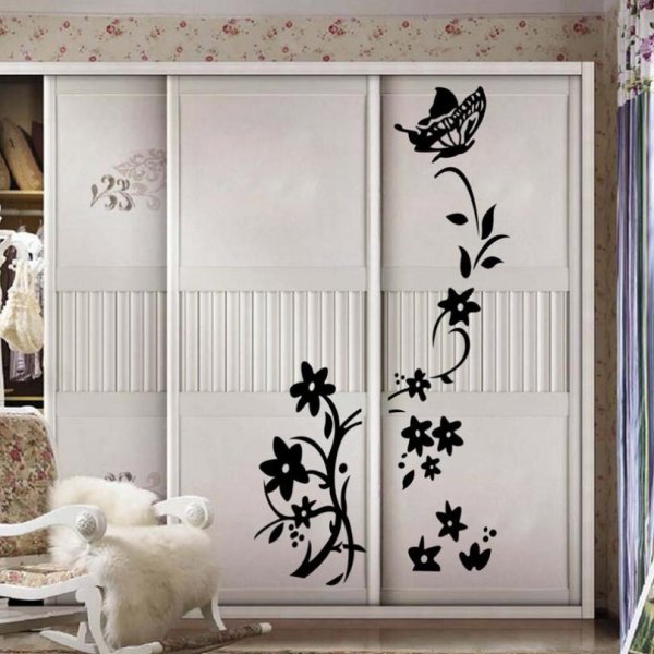 Виниловые наклейки на шкаф