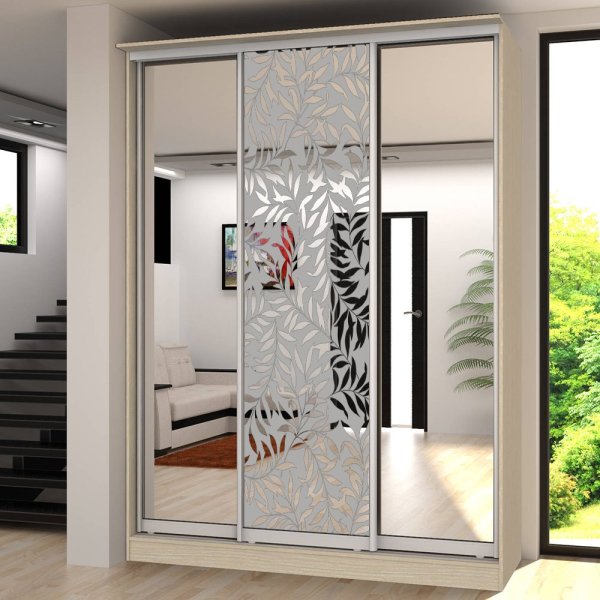 Наклейка на самоклеющейся пленке волки на шкаф купе