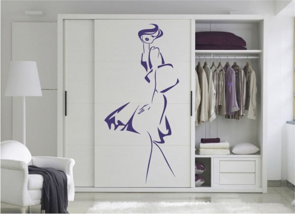 Плёнка на зеркало для шкафа