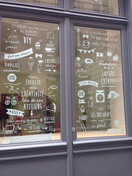 Наклейки на окна кофейни