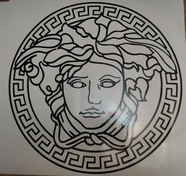 Наклейка Версаче на капот ВАЗ 2107