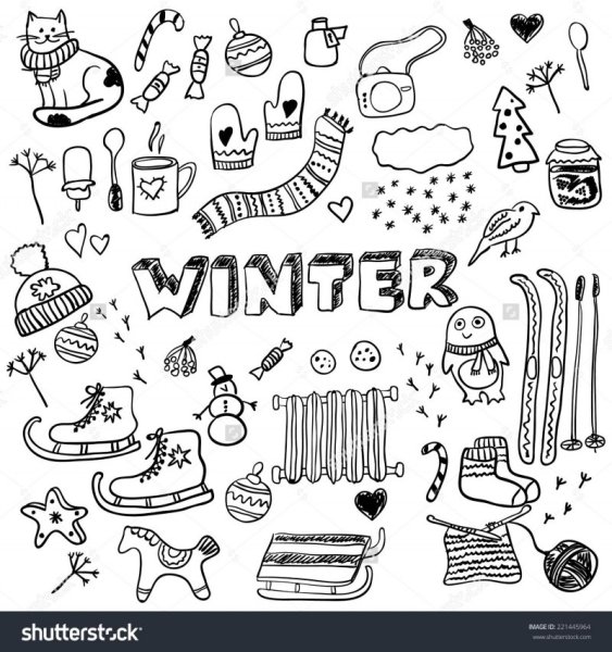 Стикеры для ежедневника черно белые