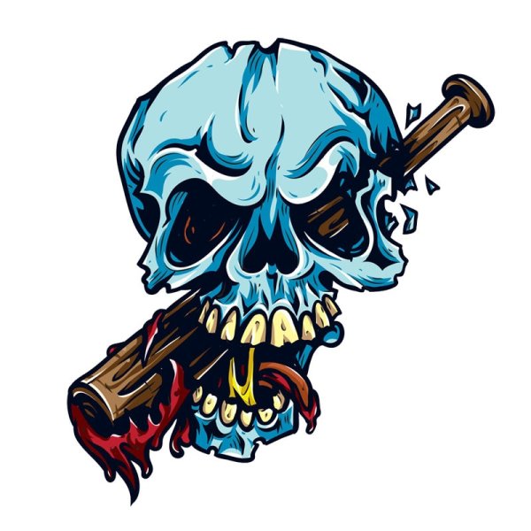 Наклейка (стикер) черепа