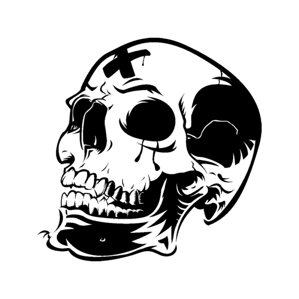 Крутые наклейки череп