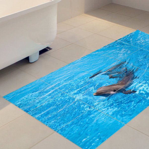 Самоклеящаяся пленка для пола в ванной