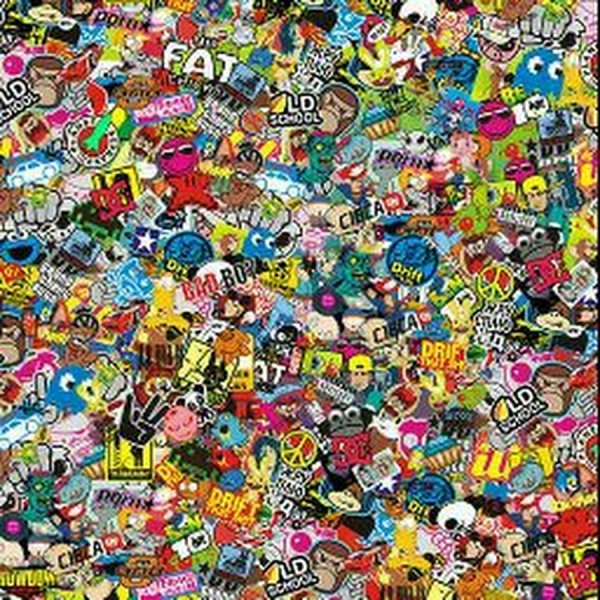 Много наклеек