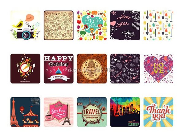 Наклейки для распечатки квадратные