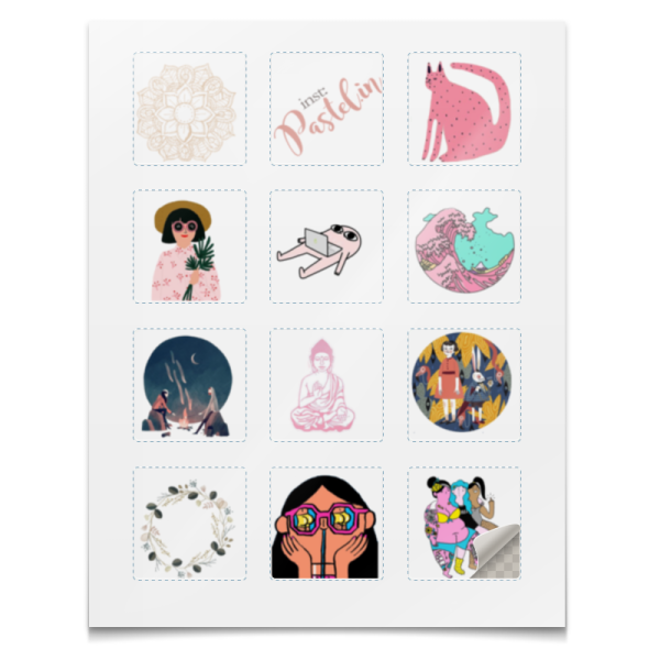 Квадратные наклейки