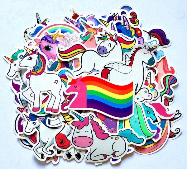 Наклейки Единороги для распечатки