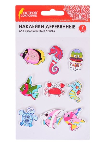 Деревянные наклейки