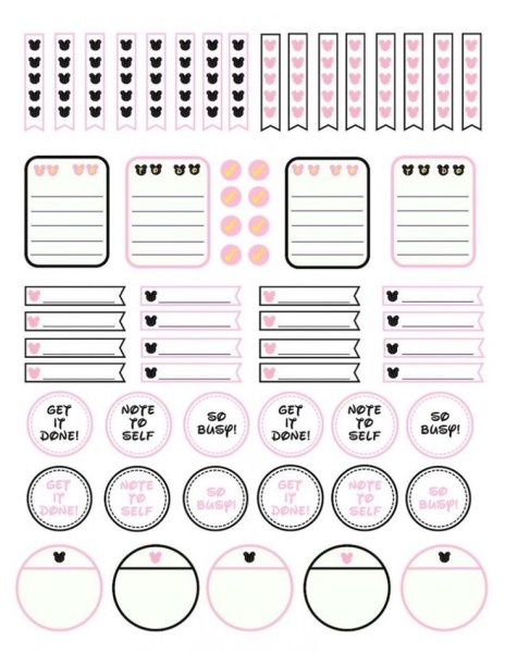 Стикеры для планера для печати