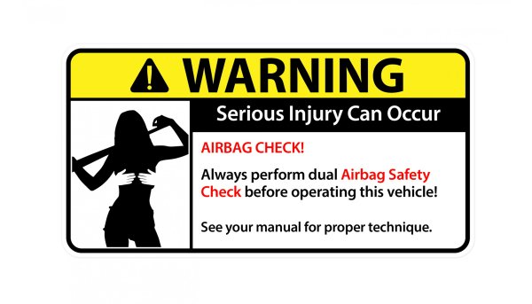 SRS airbag наклейка