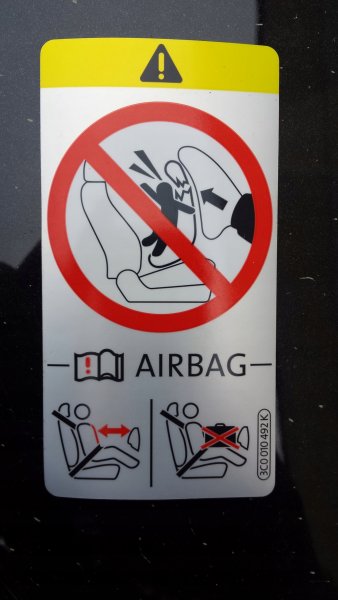 SRS airbag наклейка
