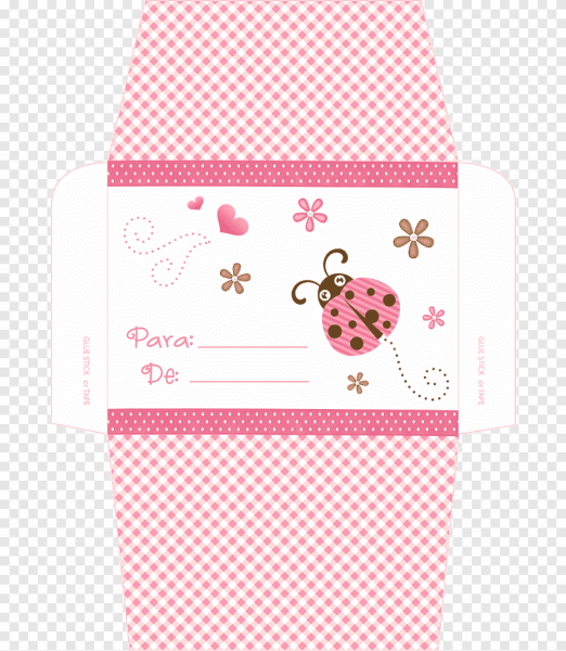 Розовый конвертик для печати