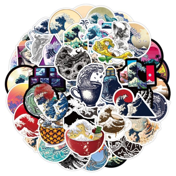 Наклейка большая волна КС