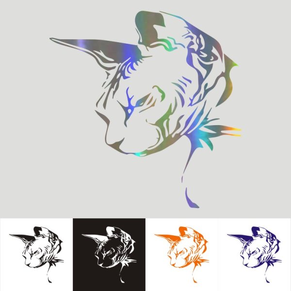 Наклейка на машине сфинкс