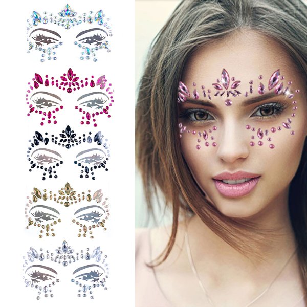 Наклейки на лицо сердечки