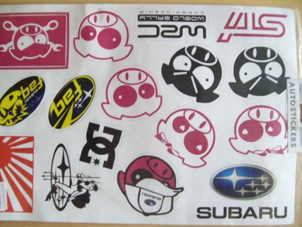 Наклейка на запчастях Subaru