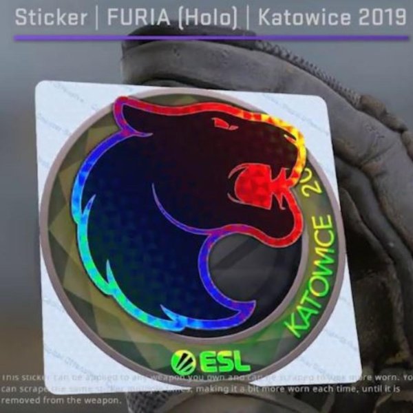 Furia CS go наклейка
