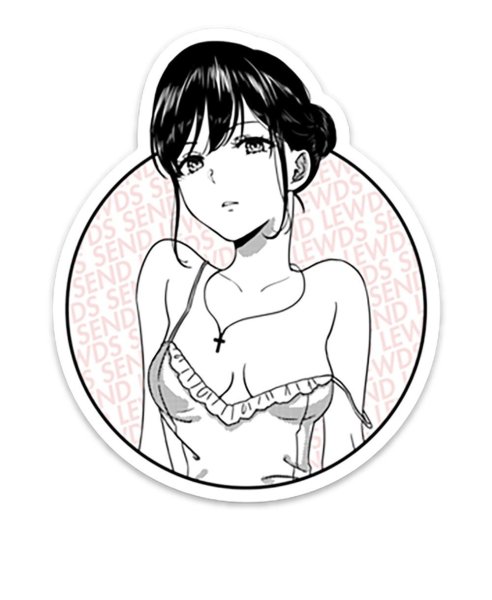 Аниме Стикеры чб
