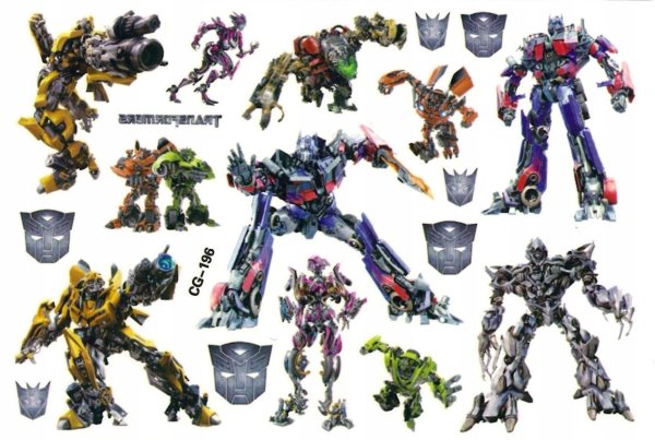 Знак автоботов черно-белый