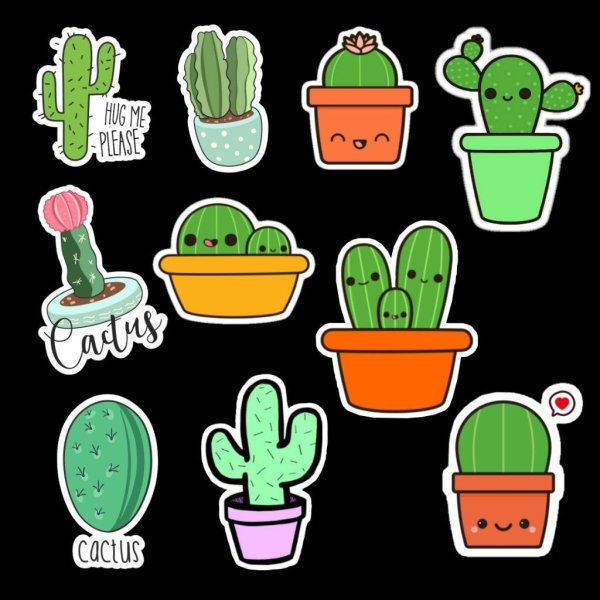 Стикеры кактусы