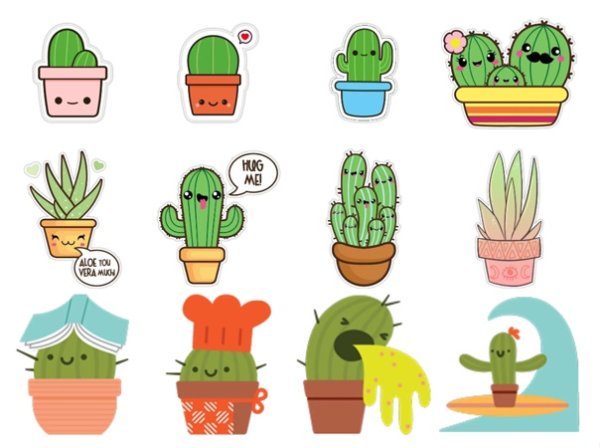 Стикеры кактусы