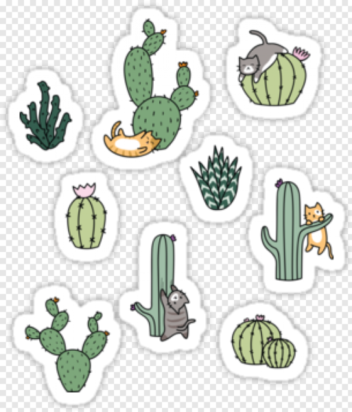 Наклейки для распечатки кактусы