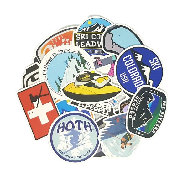 Горнолыжник наклейка