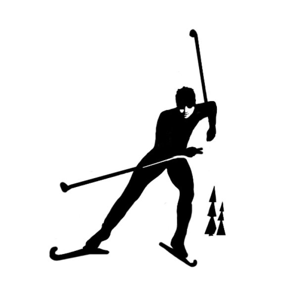 Наклейка на авто горные лыжи