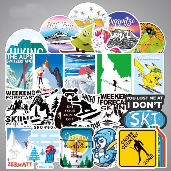 Горнолыжник силуэт