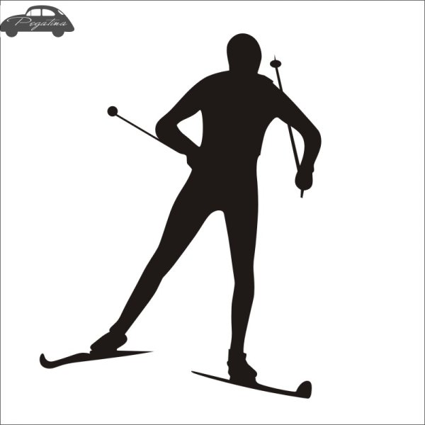 Силуэты лыжников и сноубордистов