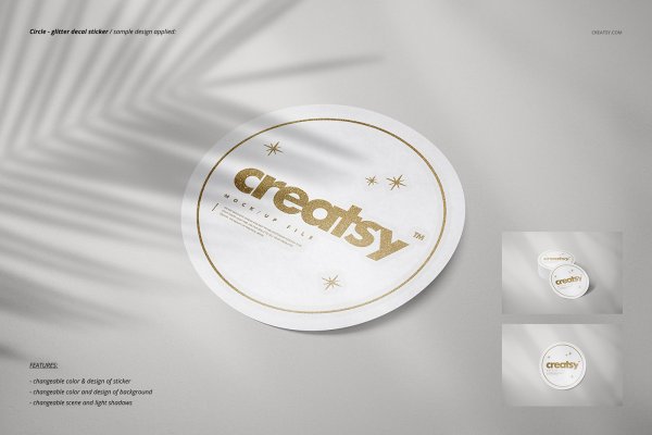 Mock up стикер