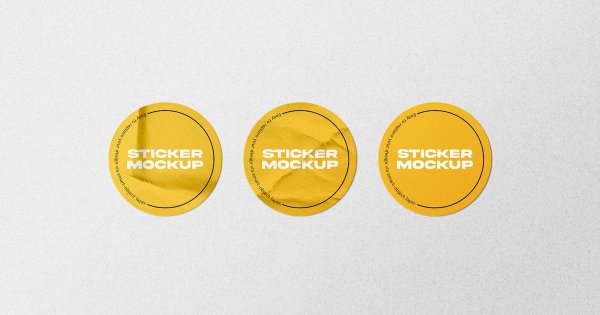 Mockup наклейка круглая