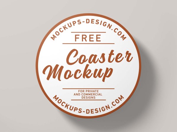 Mockup наклейка круглая
