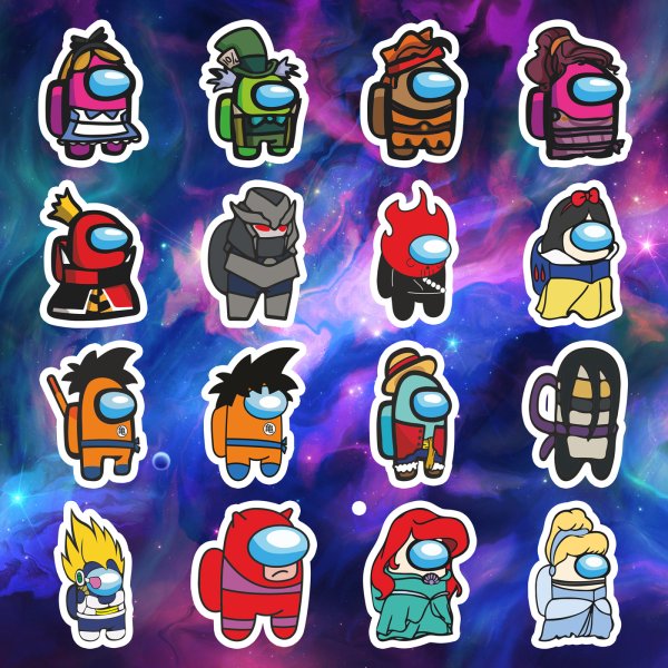 Наклейки амонг