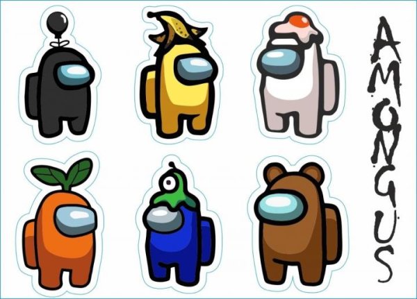 Амонг АС персонажи для печати